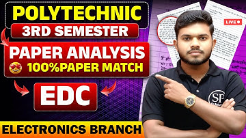 🔥 Electronics 3rd Semester || EDC || PAPER ANALYSIS || By- Rahul sir