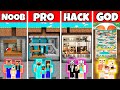 Minecraft: FAMILY UNDERGROUND BASE HOUSE BUILD CHALLENGE - NOOB vs PRO vs HACKER vs GOD in Minecraft