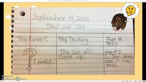 Stop and Jot: Think Marks