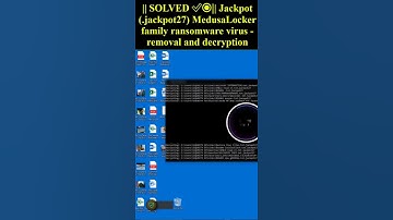 Jackpot (.jackpot27) MedusaLocker family ransomware virus #shorts #trending #jackpot27