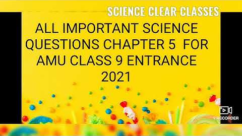 important questions science for #amu class 9 entrance 2023
