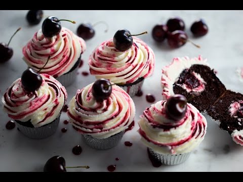 How to Make Chocolate Cherry Surprise Cupcakes