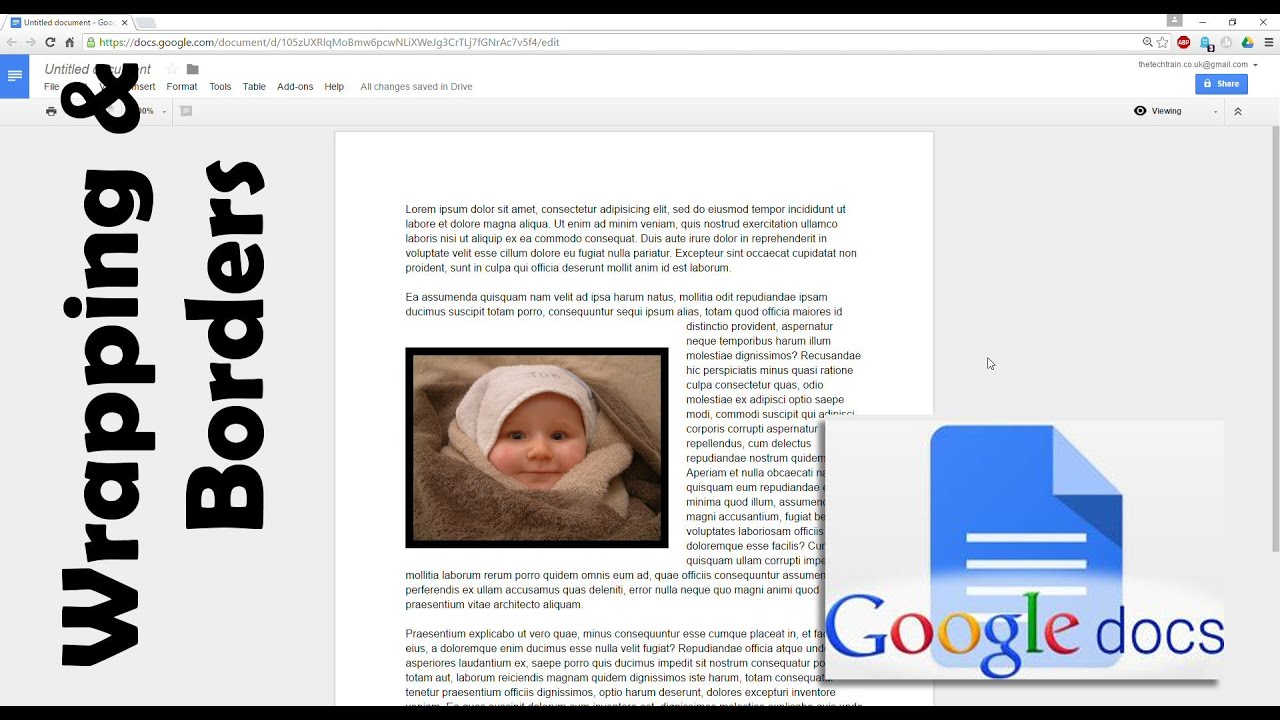 how to wrap text around a picture in google slides