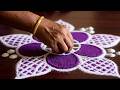 Creative easy muggulu designs🌸easy and simple festival kolam rangoli designs for Home Decor