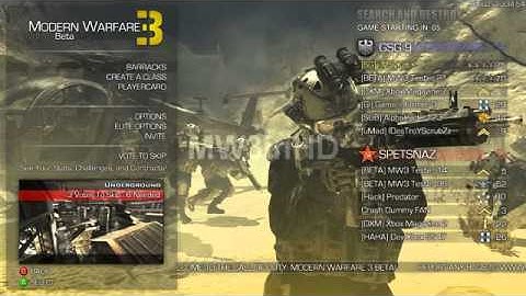 Call Of Duty Modern Warfare 3 - Pre-Game Lobby Leaked image New 29/05/11