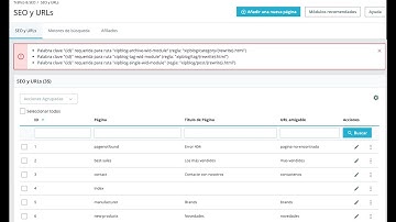 Solución Prestashop 1.7 error de URL Amigables