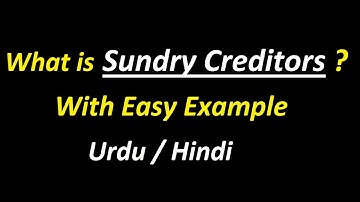 Sundry Creditors in Urdu / Hindi