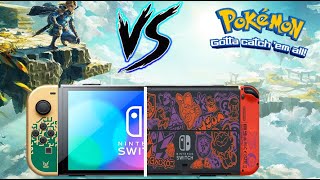 COMPARANDO LA NINTENDO SWITCH DE ZELDA TOTK Y POKEMON!