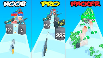 Gun Head Run - NOOB vs PRO vs HACKER