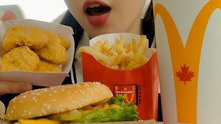 🎧Lo-fi ASMR Eating Sounds🎧 McDonald's Quarter Pounder and Chicken Nuggets No Talking Mukbang