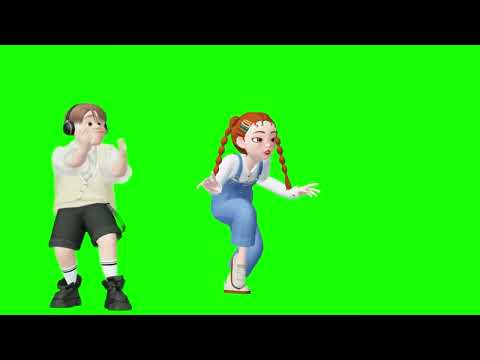 3d Animation of a Woman  and Man Dancing Happily