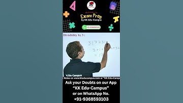 Divisibility Rule of 3 | 3 से विभाज्यता के नियम  | Understanding the Divisibility Rule of 3