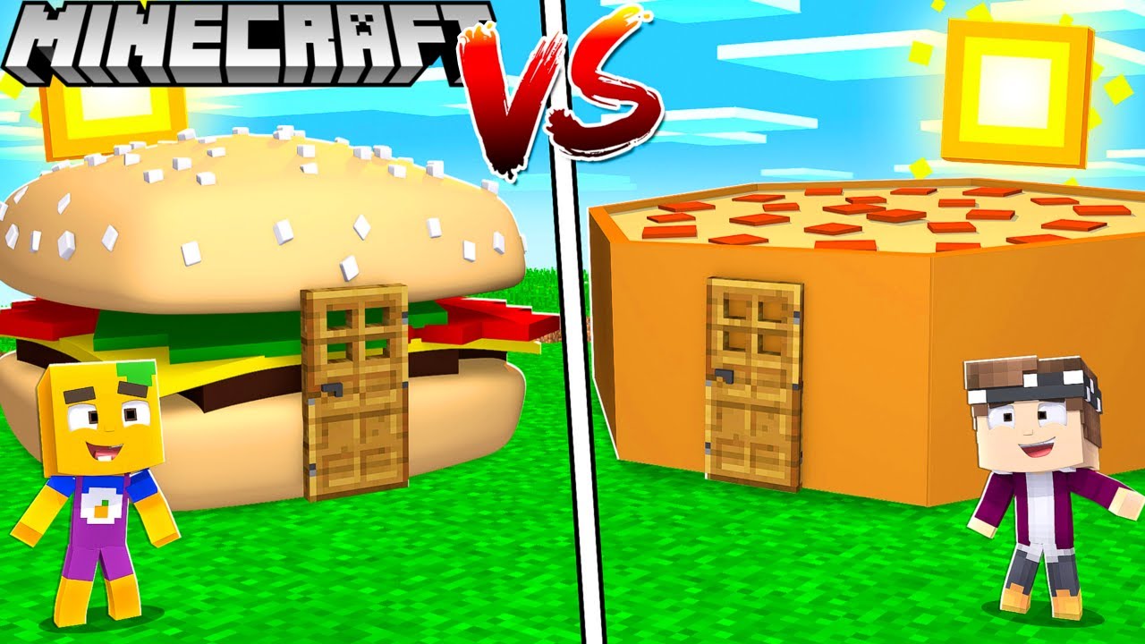 BURGER HAUS VS. PIZZA HAUS IN MINECRAFT!