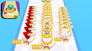 Gem Stack ​- All Levels Gameplay Android,ios (Levels 153-155)