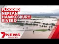 Flying over the flooded Nepean-Hawkesbury River March 2022 | 7NEWS