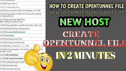 open tunnel setting for zong||open tunnel new file,||TECH KNOWLEDGE ONLY