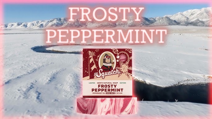 LIMITED EDITION Dr Squatch Frosty Peppermint Christmas Candy Cane Soap Xmas