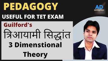 Guilford 3 Dimensional Theory त्रिआयामी सिद्धांत CTET/REET/MPTET/UPTET & TET EXAMS PEDAGOGY 2020
