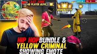 Grandmaster Lobby || Yellow Criminal Showing Emote || 11000+ Score क्या बदला लेंगे Free Fire