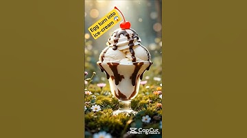 Egg turn into ice-cream 😱 । extend with ai। #ai #shortvideo #shorts