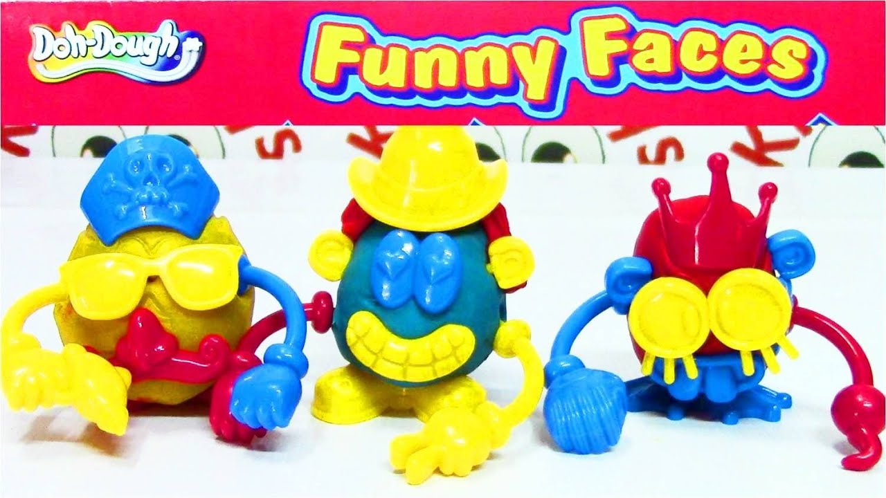 Dohdough Funny Faces MultiFun Play Dough Playset YouTube