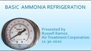 Basic Ammonia Refrigeration  Russ Ramos  CVCSD 2020