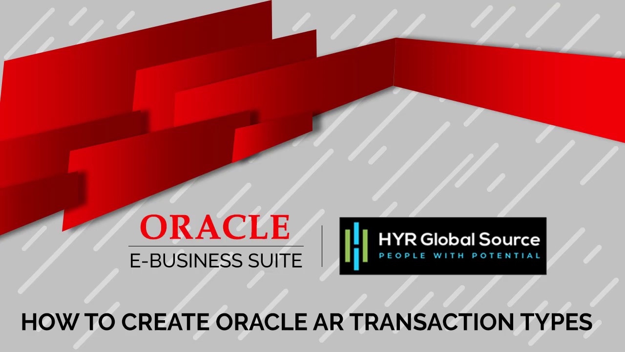 Oracle EBS - How to create Oracle AR Transaction types - YouTube