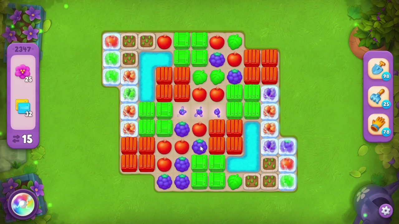 m.gardenです。 Gardenscapes 2347 Super Hard Level - 16 moves - NO BooSTERS - YouTube