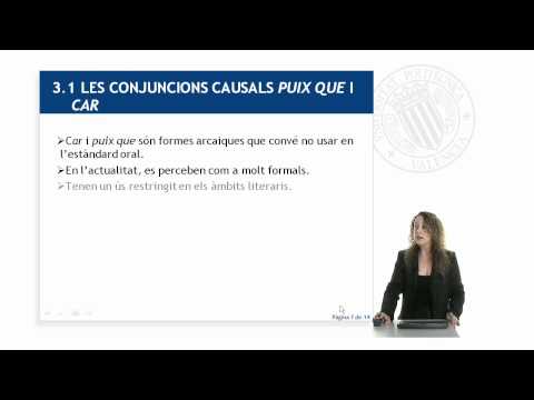 Conjuncions de subordinació causals | 55/55 | UPV