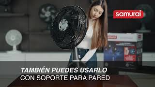 Ventilador de Pared SAMURAI Ultra Silence Force Pared Negr