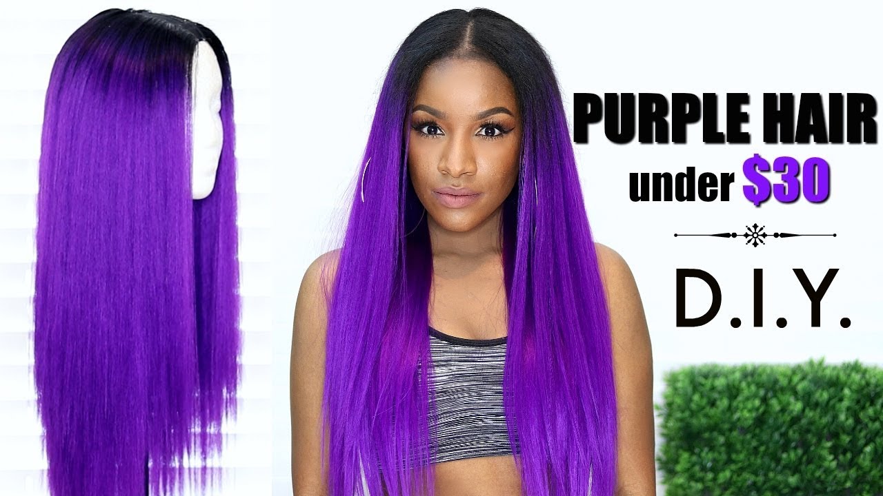 5. "DIY purple hair dye for faded blue hair" - wide 8
