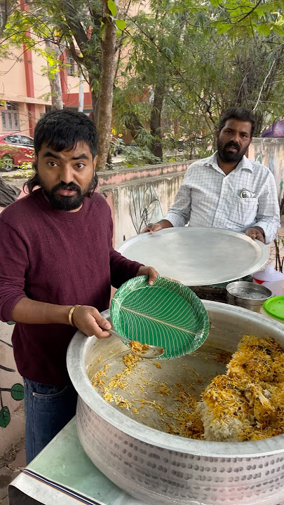 120/- 😨🍁 Mutton Street food Hyderabadi Famous Foodie. #mutton #food #biryani  #shorts 🫣👩‍🍳