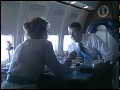 President Reagan and Nancy Reagan on Board Air Force One on December 23, 1988