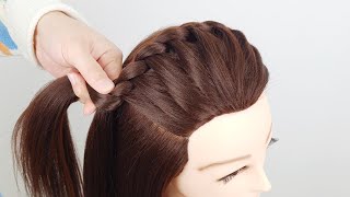 Beautiful open hairstyle | Hair style girl |  Hairstyle for wedding party | Quick braided hairstyle