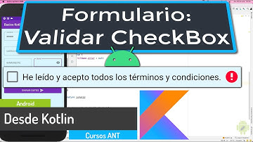 #11 Formularios Android: Validar selección de un CheckBox desde Kotlin. Haz tus casillas requeridas.