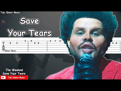 The Weeknd - Save Your Tears Guitar Tutorial | TAB