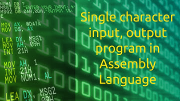 Single character input, output program in Assembly Language