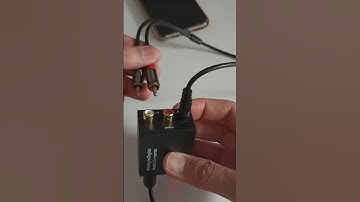 Plug Right & Left RCA to connect SPDIF Toslink optical converter to Apple iPhone lightning #shorts