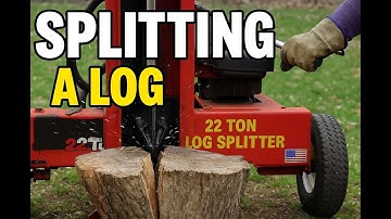 22-Ton Wood Splitter Goes Beast Mode 💪 | ASMR for the Soul