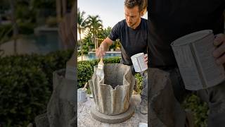 Easy DIY Cement Flower Pot For Garden Decor