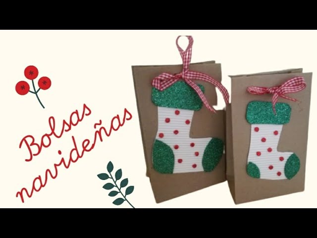 ✂ 5 ideas para hacer bolsas de papel para regalos navideñas