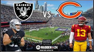 Las Vegas Raiders Vs Chicago Bears | Madden 24 | Madden 24 Roster Update 5/27/24