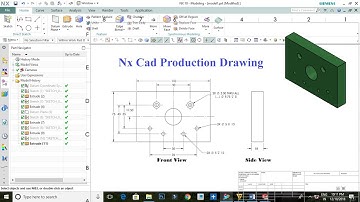 Nx Cad Industrial Practice Drawing| | Production Drawing|