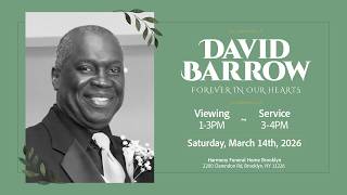 David Barrow (Saturday, March 14th, 2026)1:00 p.m.