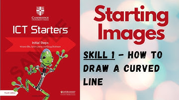 Part 1 - How to draw a CURVED LINE in PAINT ICT Starters Initial Steps Cambridge