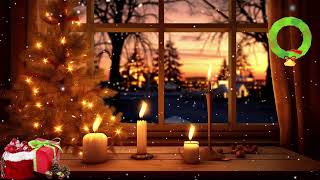 Relaxing Instrumental Christmas Jazz &amp; Crackling Fireplace🔥Cozy Christmas Coffee Shop Ambience ⛄❄