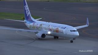 【Flower Jet】ANA Boeing 737-881 JA85AN Landing at Nagoya