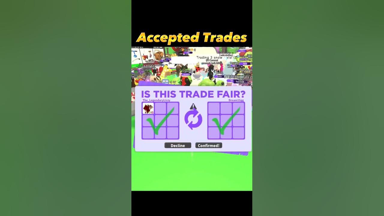 Win Fair Lose Mega Accepted Trades In Adopt Me Trading 