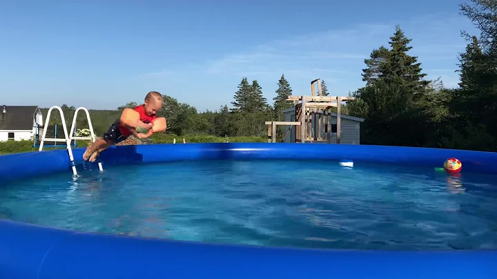 Owen, 2 years old, learning to dive