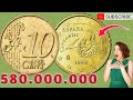 10 Euro Cent Coins 1999, 2014 & 2019 Detailed Overview
